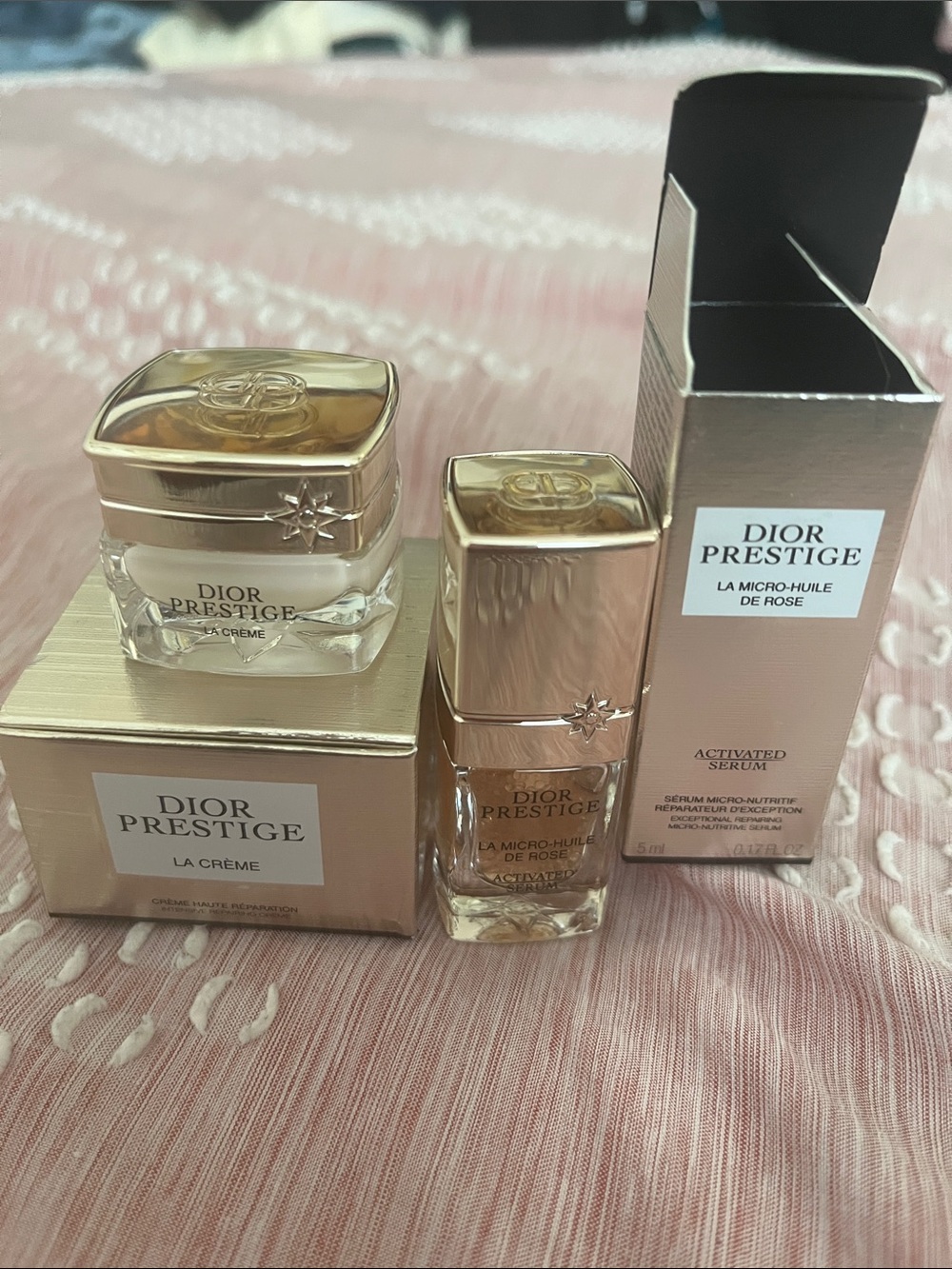 Dior Prestige Women's Skincare Set in Rose Gold and Gold